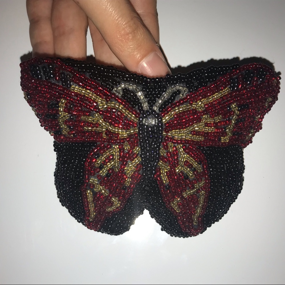 Vintage Neiman Marcus Beaded Butterfly Coinpurse